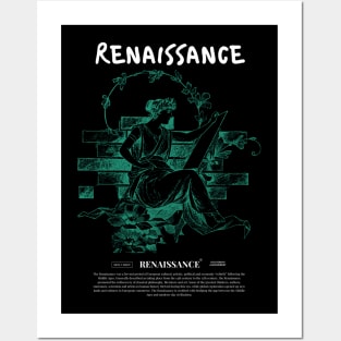 renaissance sender green white Posters and Art